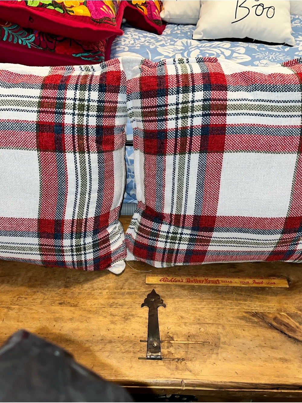 Plaid pillows